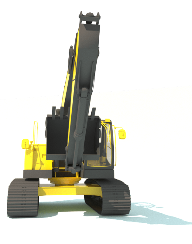 фото экскаватор кадрированный рендер